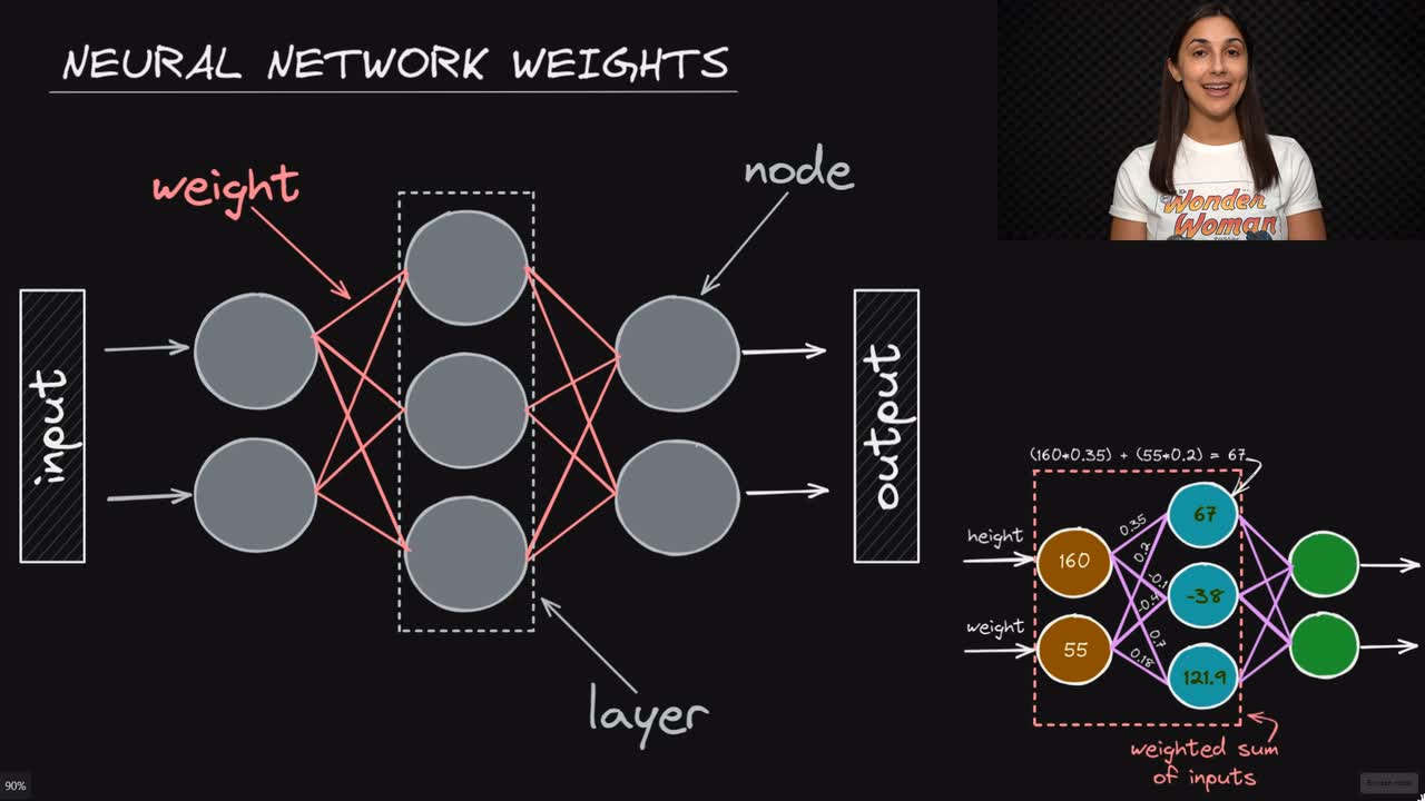 Lesson thumbnail for Neural Network Weights - Deep Learning Dictionary