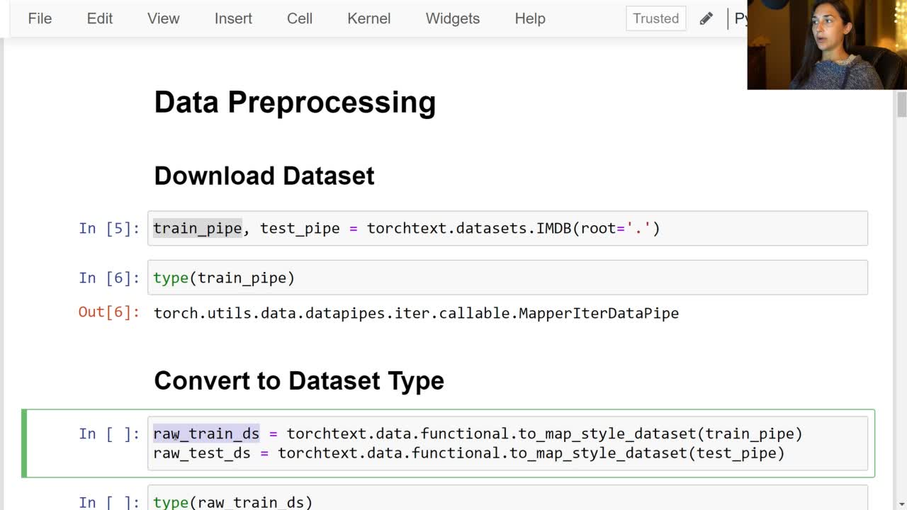 Lesson thumbnail for Organize & Explore Dataset for N-gram Model - PyTorch Sentiment Analysis Project