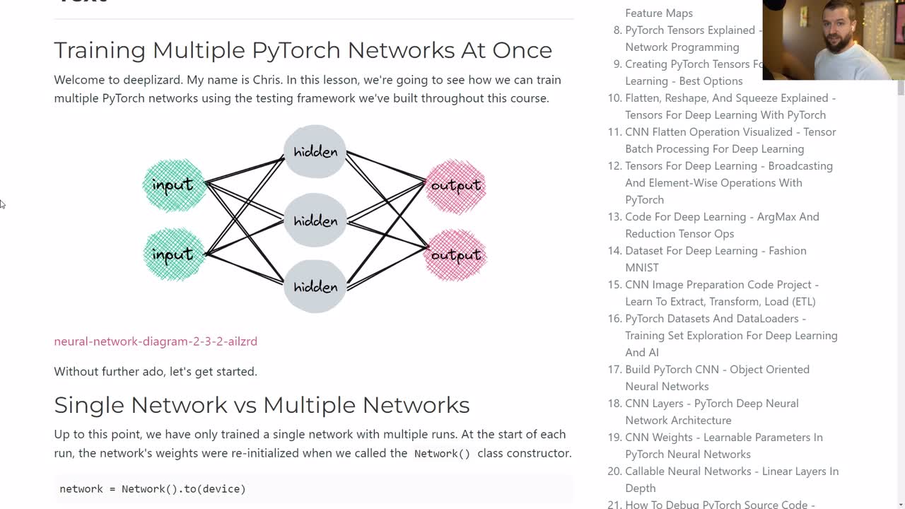 Lesson thumbnail for Training Multiple Networks - Deep Learning Course